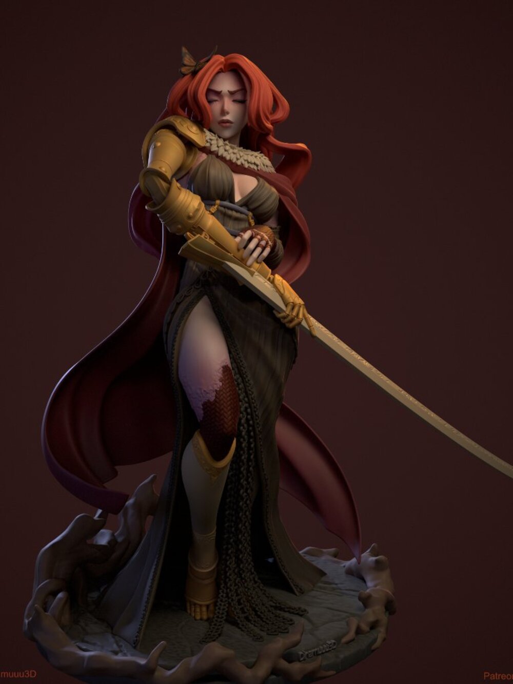 Malenia Blade of Miquella from Elden Ring no helmet Resin Statue Part Kit